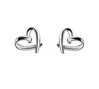 JQQJZLC Cœur Minimaliste Boucles d'oreilles en Argent Sterling pour Femmes Filles Adolescents Charme Creux Amour cartet Minuscule Petit Cartilage Tragus Post-Broche hypoallergénique percée