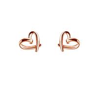 JQQJZLC Cœur Minimaliste Boucles d'oreilles en Argent Sterling pour Les Femmes Filles Adolescents Charme Amour Coeur au Coeur Minuscule Petit Cartilage Tragus Post-Broche hypoallergénique joyau