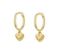 JQQJZLC Dainty Heart Love Small Huggie Hoop Orees Boucles pour Les Femmes Girls 925 Sterling Silver Tiny Cute Charms Slebing Drop Cartilage Hypoallernic Minimaliste Bijoux Cadeaux