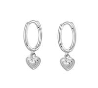 JQQJZLC Dainty Heart Love Small Huggie Hoop Orees Boucles pour Les Femmes Girls 925 Sterling Silver Tiny Cute Charms Slebing Drop Cartilage Hypoallernic Minimaliste Bijoux Cadeaux
