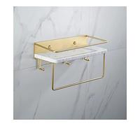 JQQJZLC Douche Caddy Salle de Bain étagère en marbre, Nordic Salle de Salle de Bain Murau de Toilette Porte-Bar-Serre, Porte-Toile de Toilettes, Rack de ralentissement de la Salle de Bain des