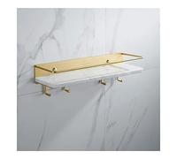 JQQJZLC Douche Caddy Salle de bain étagère en marbre, Nordic Salle de salle de bain Murau de toilette Porte-bar-serre, porte-toile de toilettes, rack de ralentissement de la salle de bain des crochets