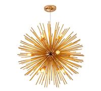 JQQJZLC E14 Éclairage de Lustre Moderne Nordique, lumière Suspendue, créativité Personnel Simple en Or Pendant l'éclairage, Magasin de vêtements de Restauration Store-Golden. 50 cm (doré. 50 cm)