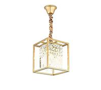 JQQJZLC E14 Restaurant Rectangular Crystal Chandelier Simple and Modern Bar Lamp Creative Style American Light Luxury atmosphère Salon, Hall d'entrée, Lumières de la Salle d'étude
