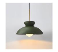 JQQJZLC E27 Pendant Japonais Lampe Hight DENSITÉ Polystyrène Pendant Lampe Moderne CRAME SOIX Salle MODÈLE MODÈLE Pendant LECLANT AMÉNALLABLE AMÉRICAN Retro COUNTRAL Bar (Couleur: Green)