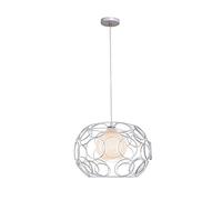JQQJZLC Éclairage de Plafond Nordique Creux à métal Creux, Abat-Jour Blanc Laiteux Pendant la Lampe de la Chambre, e27 () Chandelier de nid d'oiseau Moderne-Noir. 1 T