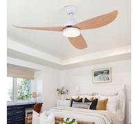 JQQJZLC Éclairage de Ventilateur de Plafond de 46 '' avec télécommande Grand Ventilateur de Lustre LED LED 3 Couleur 6 Vitesse RÉVERSIBLE Avant DE PLAFIER Silent avec Les LUMIÈRES pour Le