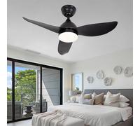 JQQJZLC Éclairage de Ventilateur de Plafond de 46 '' avec télécommande Grand Ventilateur de Lustre LED LED 3 Couleur 6 Vitesse RÉVERSIBLE Avant DE PLAFIER Silent avec Les LUMIÈRES pour Le Soil