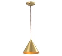 JQQJZLC Éclairage Pendentif de Cuisine 1 luminaire en Laiton en Laiton en Laiton plafonnier Le Plafond de Cordon réglable Suspendu pour la Chambre à Manger de la Chambre à Coucher (b) (a)