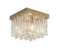 JQQJZLC Elegant Raindrop K9 Clean Crystal Chandelier Flush Mount Plafond Lightture pour Le Couloir de Salon de Chambre à Coucher de Placard (Taille * 20 cm)