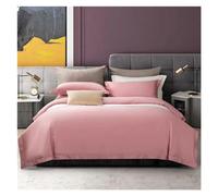 JQQJZLC Ensemble de literie à Quatre pièces Coup de Couette de Couleur Unie Blanche avec Fermeture à glissière 1000tc en Coton égyptien Long Plateau Silky Soft Premium libere Twin Full Reine Double