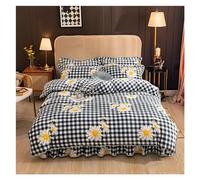JQQJZLC Ensemble de literie à Quatre pièces Crystal Velvet Couptime Cover Ensemble de literie queennes et taies d'oreiller Couvercle de lit européen Compatible avec lit de Lin de lit d'hiver