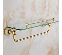 JQQJZLC Ensemble de quincaillerie de Salle de Bain de Serviette, Tout cuivre Double Couche à Double Serviette en Or en cuivre, Serviette, Crochet à vêtements, Support de Papier Toilette matériel de