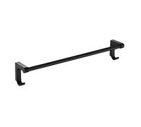 JQQJZLC Épaissir Un Rack pour la Salle de Bain, Une Grille de Serviette à Double pôle Noir Noire sans Colle à Ongles, Finition Mate / 90 cm/c