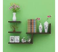 JQQJZLC Étagère de Rangement Flottante, Accessoires de Support de poinçonnage Gratuit, Supports muraux en plaquette en Bois pour Livre, Stand de Fleur de Salle de Bain de la Salle de Bain, étagère