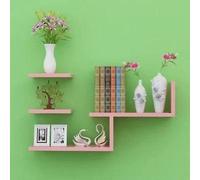 JQQJZLC Étagère de Rangement Flottante, Accessoires de Support de poinçonnage Gratuit, Supports muraux en plaquette en Bois pour Livre, Stand de Fleur de Salle de Bain de la Salle de Bain, étagère