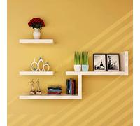JQQJZLC Étagère de Rangement Flottante, Accessoires de Support de poinçonnage Gratuit, Supports muraux en plaquette en Bois pour Livre, Stand de Fleur de Salle de Bain de la Salle de Bain, étagère