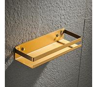 JQQJZLC Étagères de Salle de Bain exquises de Salle de Bain Accessoires de Salle de Bain, 20 à 50 cm en Or Noir Mat Moderne, Porte de Rangement de shampooing de Douche Murale de la Cuisine (Couleur: