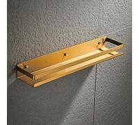 JQQJZLC Étagères de Salle de Bain exquises de Salle de Bain Accessoires de Salle de Bain, 20 à 50 cm en Or Noir Mat Moderne, Porte de Rangement de shampooing de Douche Murale de la Cuisine (Couleur: