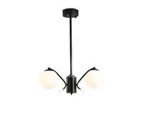 JQQJZLC Étudier Les Restaurants de Salon, Les Restaurants domestiques Lampes à Chambre, Les lustres en Verre de personnalité créative, e27 () Nordiques Modernes lustres concis-Noir. 5 tête