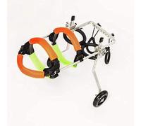 JQQJZLC Fauteuil Roulant pour Chien, Chariot réglable en Acier Inoxydable pour Animal de Compagnie/Chat, Fauteuil Roulant pour Chien, rééducation des Pattes arrière (S)