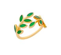 JQQJZLC Girl Products Ring Ringe Damen Bijouterie Herren Grüne Ringe Für Frauen, Blattförmiger Fingerring im Vintage-stil Cadeaux
