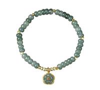JQQJZLC Ice Jade Peach Blossom Bracelet Femelle Abacus Bead Hand String Retro Bijoux