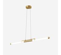 JQQJZLC Îlot de Cuisine pendante LED LED Linear STRIBLE PLAFIER LA PADIER, CHANDIERS MINIMALISCE D'ÉCLAIRAGE DE PROSITION 3 Couleurs CHANDELES pour RABLÈCHE Chambre DE Bureau