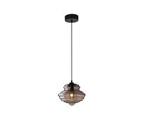 JQQJZLC Industrial Smoke Grey/Cognac Glass Pendant Light Restaurant Moderne Restauration Creative Hanging Lampe Staircase Bedroom Bar Shop Gyro Chandelier Lampes Intéressant Life (Smoke Grey C)