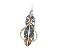JQQJZLC Jewelry Men's Women's's S925 Sterling Feather Brooch Pendentif, Feather Feather Sterling Pendant Collier pour Filles