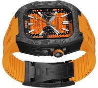 JQQJZLC Kit de mod de boîtier Watch Band de Watch Fibre en fibre de carbone , pour ultra 2 49 mm , sangle de montre Fluororubber avec accessoires de remplacement de boucle pliante