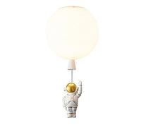 JQQJZLC Lampe LED Grosted Globe Pendante Light Discorat Astronaute Decoration avec résine Material Creative Acrylique Plafond Moderne Chandelier pour l'éclairage de la Chambre de Chambre pour