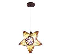 JQQJZLC Lampe Plafond étoile Suspendue de la lumière pendante avec Design méditerranéen Iron et Acrylique pour Chambre de Restaurant E14 Plafonnier Plafond Plafond de Lustre (Couleur: c) (d)