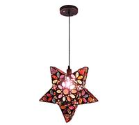 JQQJZLC Lampe Plafond étoile Suspendue de la lumière pendante avec Design méditerranéen Iron et Acrylique pour Chambre de Restaurant E14 Plafonnier Plafond Plafond de Lustre (Couleur: c) (d)