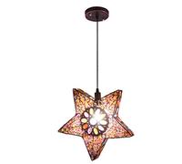 JQQJZLC Lampe Plafond étoile Suspendue de la lumière pendante avec Design méditerranéen Iron et Acrylique pour Chambre de Restaurant E14 Plafonnier Plafond Plafond de Lustre (Couleur: c) (d)