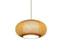 JQQJZLC Lanterne cylindrique Japonaise Forme de Lanterne Bamboo Light Light Double Papier Larmoir à Lampe à Lampe Roard Chandelier Hand Toven Hanging Lampe Southeast Asian Asie Assaleurs