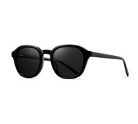 JQQJZLC Lunettes de Soleil Les Femmes polarisées encadrent des Verres de Soleil acétate Hommes en extérieur Nuances Brun Gris