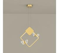 JQQJZLC Lustre Moderne Suspension de lumière Suspendue géométrique pendante de Chevet avec décoration de Papillon en Acrylique, Plafond de LED Blanc 3000K