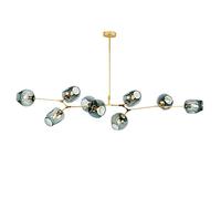 JQQJZLC Molécules Spoutnik Chandelier, Nuances en Verre Transparent Livrage d'éclairage de Lampe Suspendue E27 Vintage Industrial Réglable Plafonnier Light Transparent Lampadaire