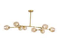 JQQJZLC Molécules Spoutnik Chandelier, Nuances en Verre Transparent Livrage d'éclairage de Lampe Suspendue E27 Vintage Industrial Réglable Plafonnier Light Transparent Lampadaire