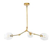 JQQJZLC Molécules Spoutnik Chandelier, Nuances en Verre Transparent Livrage d'éclairage de Lampe Suspendue E27 Vintage Industrial Réglable Plafonnier Light Transparent Lampadaire