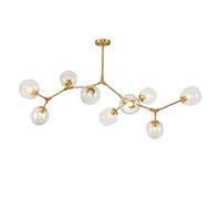 JQQJZLC Molécules Spoutnik Chandelier, Nuances en Verre Transparent Livrage d'éclairage de Lampe Suspendue E27 Vintage Industrial Réglable Plafonnier Light Transparent Lampadaire