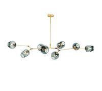 JQQJZLC Molécules Spoutnik Chandelier, Nuances en Verre Transparent Livrage d'éclairage de Lampe Suspendue E27 Vintage Industrial Réglable Plafonnier Light Transparent Lampadaire