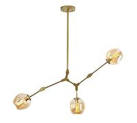 JQQJZLC Molécules Spoutnik Chandelier, Nuances en Verre Transparent Livrage d'éclairage de Lampe Suspendue E27 Vintage Industrial Réglable Plafonnier Light Transparent Lampadaire
