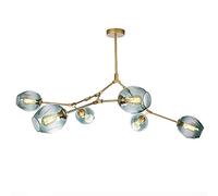 JQQJZLC Molécules Spoutnik Chandelier, Nuances en Verre Transparent Livrage d'éclairage de Lampe Suspendue E27 Vintage Industrial Réglable Plafonnier Light Transparent Lampadaire
