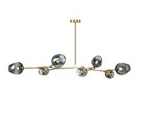 JQQJZLC Molécules Spoutnik Chandelier, Nuances en Verre Transparent Livrage d'éclairage de Lampe Suspendue E27 Vintage Industrial Réglable Plafonnier Light Transparent Lampadaire