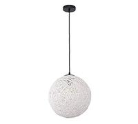 JQQJZLC Nordic Creative Bamboo, Rattan et Hanque Globes Pendant Light E26 / E27 Restaurant de Lampe Suspendue colorée Chandelier Cuisine îlot de Plafond Plafon