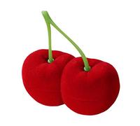JQQJZLC Ornements 2pcs Collier Boîte pour filles Organisateur de bijoux de rangement de file d'ornements de conception de cerise compacte compacte