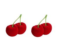 JQQJZLC Ornements 2pcs Collier Boîte pour filles Organisateur de bijoux de rangement de file d'ornements de conception de cerise compacte compacte