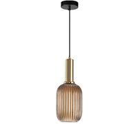 JQQJZLC Pendre à Abat-Jour en Verre côtelé, Plafond rétro Moderne Lampe Suspendue en Laiton, Chambre à Manger de Cuisine à la Chambre à Manger 1-Light (20 cm, Vert) fabriqué en Chine produite en